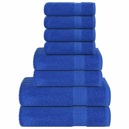 Set prosoape 8 buc Albastru 360 g/m² 100% bumbac GartenMobel Dekor