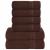Set prosoape 6 piese maro 360 g/m² 100% bumbac GartenMobel Dekor