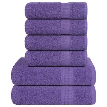 Set prosoape 6 piese violet 360 g/m² 100% bumbac GartenMobel Dekor