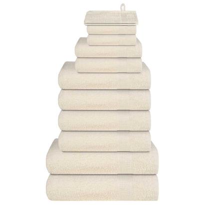 Set prosoape 12 piese cremă 360 g/m² 100% bumbac GartenMobel Dekor