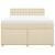 Pat box spring cu saltea, crem, 160x200 cm, material textil GartenMobel Dekor