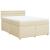 Pat box spring cu saltea, crem, 160x200 cm, material textil GartenMobel Dekor