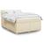Pat box spring cu saltea, crem, 160x200 cm, material textil GartenMobel Dekor
