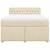 Pat box spring cu saltea, crem, 160x200 cm, material textil GartenMobel Dekor