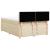 Pat box spring cu saltea, crem, 160x200 cm, material textil GartenMobel Dekor