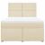 Pat box spring cu saltea, crem, 160x200 cm, material textil GartenMobel Dekor