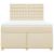 Pat box spring cu saltea, crem, 160x200 cm, material textil GartenMobel Dekor