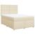 Pat box spring cu saltea, crem, 160x200 cm, material textil GartenMobel Dekor