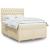 Pat box spring cu saltea, crem, 160x200 cm, material textil GartenMobel Dekor