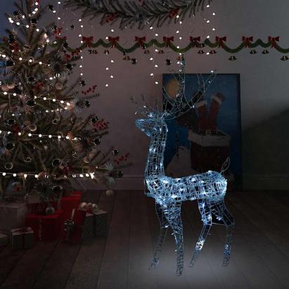 Decorațiune de Crăciun ren 140 LED-uri alb rece 120 cm acril GartenMobel Dekor