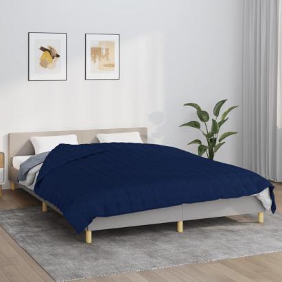 Pătură cu greutăți, albastru, 200x225 cm, 9 kg, material textil GartenMobel Dekor