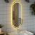 Oglindă de baie cu LED, 100x45 cm, ovală GartenMobel Dekor
