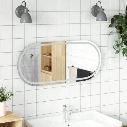 Oglindă de baie cu LED, 100x45 cm, ovală GartenMobel Dekor