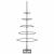 Brad de Crăciun din metal pentru decor, negru, 90 cm GartenMobel Dekor