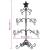 Brad de Crăciun din metal pentru decor, negru, 90 cm GartenMobel Dekor