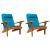 Perne de scaun adirondack, 2 buc, bleu, țesătură Oxford GartenMobel Dekor