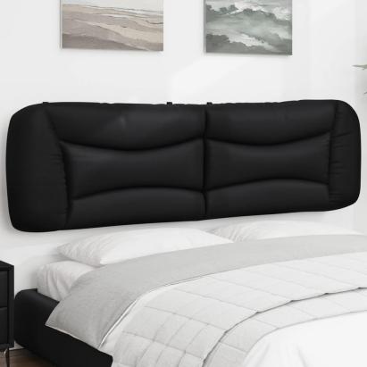 Pernă pentru tăblie pat, negru, 183 cm, piele artificială GartenMobel Dekor