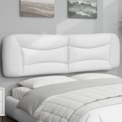 Pernă pentru tăblie pat, alb, 193 cm, piele artificială GartenMobel Dekor