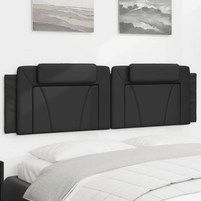 Pernă pentru tăblie pat, negru, 183 cm, piele artificială GartenMobel Dekor