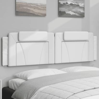 Pernă pentru tăblie pat, alb, 183 cm, piele artificială GartenMobel Dekor