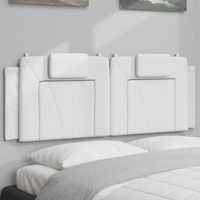 Pernă pentru tăblie pat, alb, 152 cm, piele artificială GartenMobel Dekor