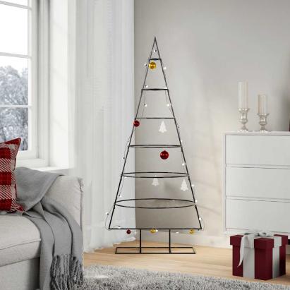 Brad de Crăciun din metal pentru decor, negru, 150 cm GartenMobel Dekor