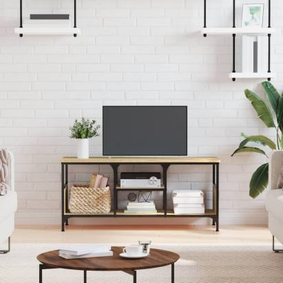 Comodă TV, stejar sonoma, 100x35x45 cm, lemn prelucrat & fier GartenMobel Dekor