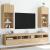 Comode TV cu lumini LED, 2 buc., stejar sonoma, 40,5x30x90 cm GartenMobel Dekor