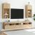 Comode TV cu lumini LED, 2 buc., stejar sonoma, 40,5x30x90 cm GartenMobel Dekor