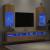 Comode TV cu lumini LED, 2 buc., stejar sonoma, 40,5x30x90 cm GartenMobel Dekor