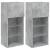 Comode TV cu lumini LED, 2 buc., gri beton, 40,5x30x90 cm GartenMobel Dekor