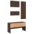 Set mobilier de hol, 4 piese, stejar maro, lemn prelucrat GartenMobel Dekor