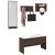 Set mobilier de hol, 4 piese, stejar maro, lemn prelucrat GartenMobel Dekor