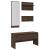 Set mobilier de hol, 4 piese, stejar maro, lemn prelucrat GartenMobel Dekor