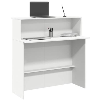 Birou de recepție alb 100x50x103,5 cm din lemn prelucrat GartenMobel Dekor