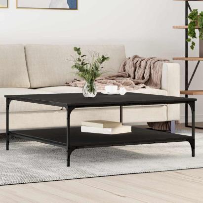 Masă de cafea Stejar negru 100 x 100 x 40 cm Lemn compozit GartenMobel Dekor