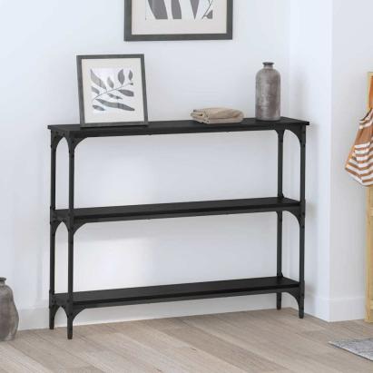 Masă de consolă Stejar negru 100 x 22.5 x 75 cm Lemn compozit GartenMobel Dekor