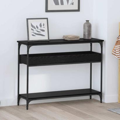 Masă de consolă Stejar negru 100 x 29 x 75 cm Lemn compozit GartenMobel Dekor