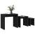 Masă de Cafea cu Tăvi Lăsate 3 pcs Stejar negru 60 x 35 x 56 cm GartenMobel Dekor