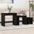 Masă de Cafea cu Tăvi Lăsate 3 pcs Stejar negru 60 x 35 x 56 cm GartenMobel Dekor