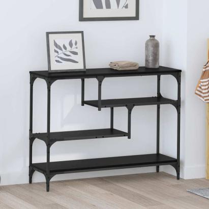 Masă de consolă Stejar negru 100 x 30 x 75 cm Lemn compozit GartenMobel Dekor