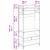 Dulap cu raft stejar artizanal 89 x 39 x 184.5 cm Lemn compozit GartenMobel Dekor