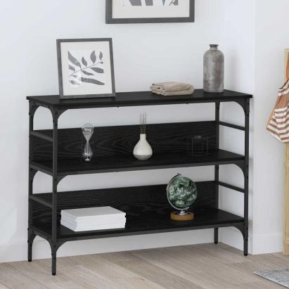 Masă de consolă Stejar negru 100 x 32 x 75 cm Lemn compozit GartenMobel Dekor