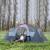 Cort camping, 5-6 persoane, material Oxford, impermeabil, cu copertina, geanta, gri si rosu, 455x230x180 cm GartenVIP DiyLine