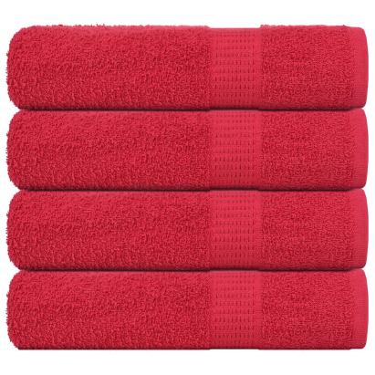 Prosoape de mână 4 buc Roșu 50x100 cm 360 g/m² 100% bumbac GartenMobel Dekor