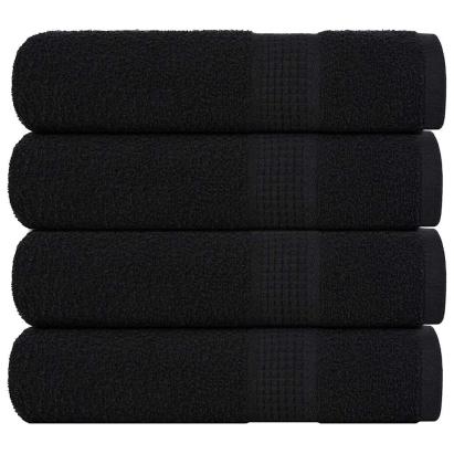 Prosoape de mână 4 buc Negru 50x100 cm 360 g/m² 100% bumbac GartenMobel Dekor