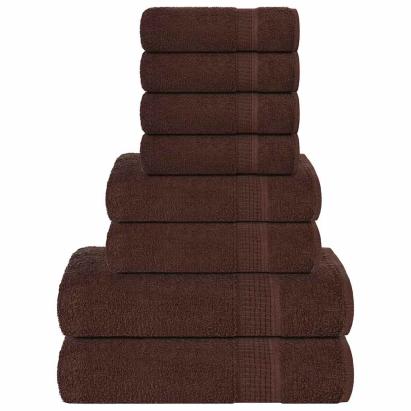 Set prosoape 8 piese maro 360 g/m² 100% bumbac GartenMobel Dekor