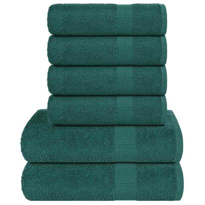 Set prosoape 6 piese verde 360 g/m² 100% bumbac GartenMobel Dekor
