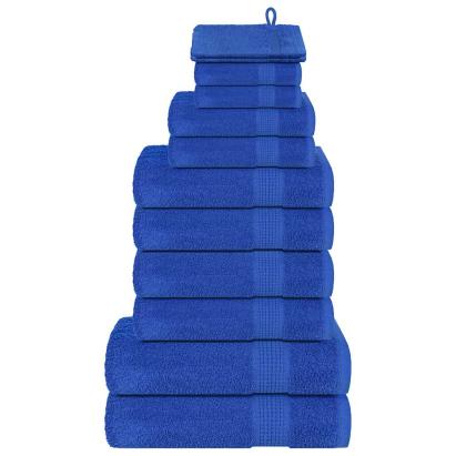 Set prosoape 12 buc Albastru 360 g/m² 100% bumbac GartenMobel Dekor