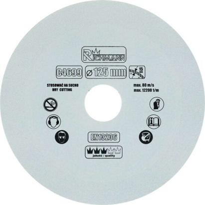 Disc diamantat pentru sticla, taiere uscata, 125x22.23 mm, Richmann GartenVIP DiyLine